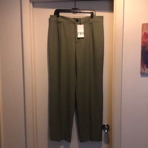 NWT Zara Olive Green Trousers